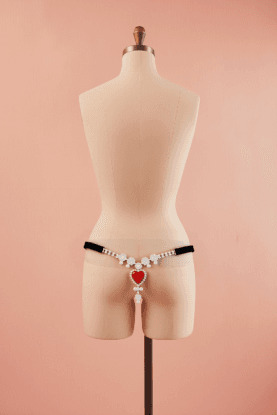 Women’s Rhinestone Thong – Sexy Black Hollow Diamond Lingerie Accessory